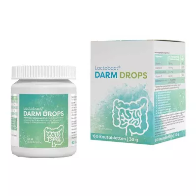 LACTOBACT DARM DROPS Tyggetabletter, 60 stk LACTOBACT DARM DROPS Tyggetabletter, 60 stk