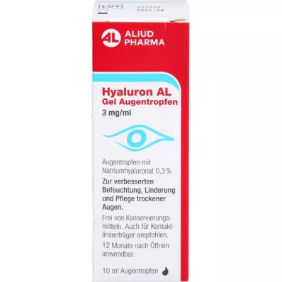 HYALURON AL Gel øyedråper 3 mg/ml, 1X10 ml