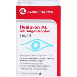 HYALURON AL Gel øyedråper 3 mg/ml, 2X10 ml