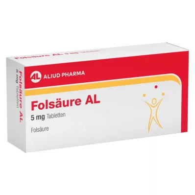 Folsyre AL 5 mg tabletter, 20 stk Folsyre AL 5 mg tabletter, 20 stk