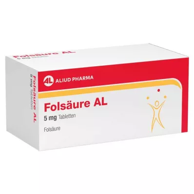 FOLSÄURE AL 5 mg tabletter, 100 stk FOLSÄURE AL 5 mg tabletter, 100 stk