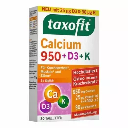 TAXOFIT Kalsium 950+D3+K tabletter, 30 stk
