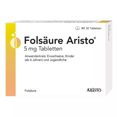 Folsyre Aristo 5 mg tabletter, 20 stk