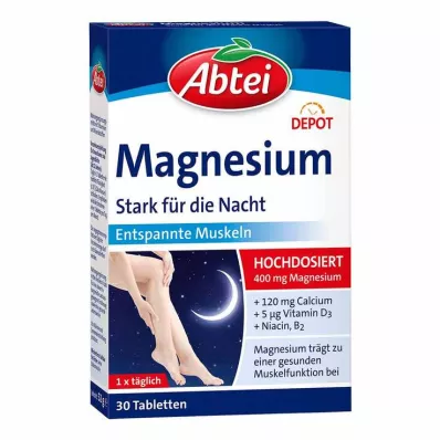 ABTEI Magnesium Sterk for natten Depot Tabl.TF, 30 stk ABTEI Magnesium Sterk for natten Depot Tabl.TF, 30 stk