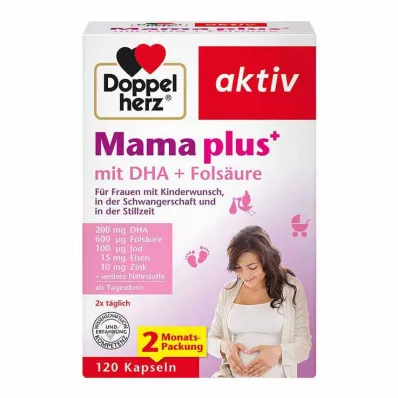 Doppelherz Mama plus med DHA + folsyrekapsler, 120 stk