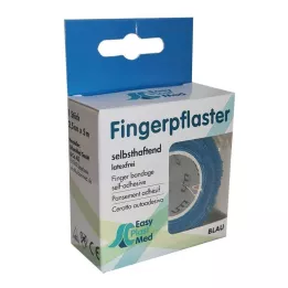 UM EASYPLAST Fingerpuss, selvholdende, 2,5 cm x 5 m, blå, 1 stk
