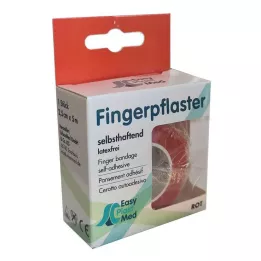 UM EASYPLAST Fingerpuss, selvherdende, 2,5 cm x 5 m, rød, 1 stk