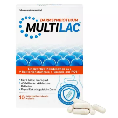 MULTILAC Intestinal Synbiotic magetarmkapsler, 10 stk