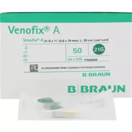 VENOFIX A Venepunkturbånd 21 G 0,8x19mm 30cm grønn, 1 stk