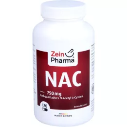NAC 750 mg N-acetyl-L-cystein Kps av høy kvalitet, 120 stk
