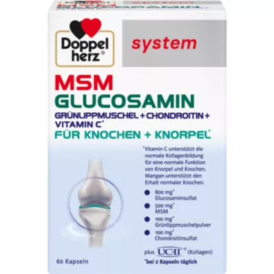 DOPPELHERZ MSM Glukosamin systemkapsler, 60 stk