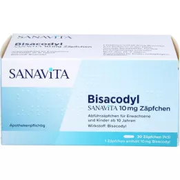 BISACODYL SANAVITA 10 mg stikkpille, 30 stk