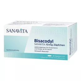 BISACODYL SANAVITA 10 mg stikkpille, 30 stk