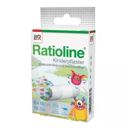 RATIOLINE Barnas gips, utklippbar 6 cmx1 m, 10 stk