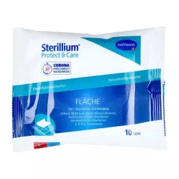 STERILLIUM Protect &amp; Care overflatedesinfeksjonsservietter, 10 stk
