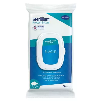 STERILLIUM Protect &amp; Care overflatedesinfeksjonsservietter, 60 stk