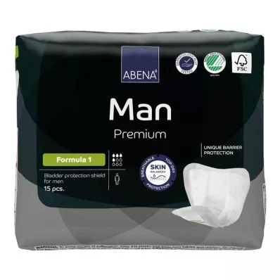 Abena Man Premium formula 1 innleggssåler, 15 stk Abena Man Premium formula 1 innleggssåler, 15 stk