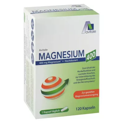 Magnesium 400 mg kapsler, 120 stk Magnesium 400 mg kapsler, 120 stk