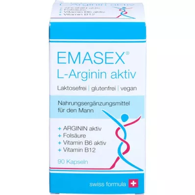 EMASEX L-Arginin Aktiv kapsler, 90 kapsler