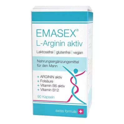 Emasex L-Arginine aktive kapsler, 90 stk