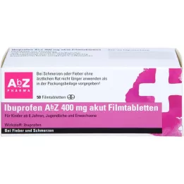 IBUPROFEN AbZ 400 mg akutte filmdrasjerte tabletter, 50 stk