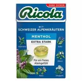 RICOLA o.Z.Box Menthol ekstra sterkt godteri, 50 g