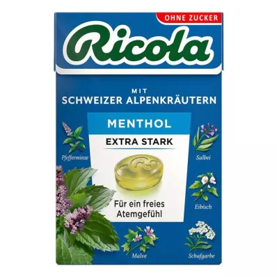 RICOLA o.Z.Box Menthol ekstra sterkt godteri, 50 g RICOLA o.Z.Box Menthol ekstra sterkt godteri, 50 g