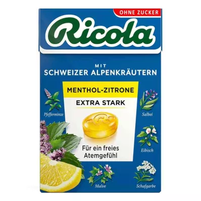RICOLA o.Z.Box Menthol Lemon Extra Strong Candies, 50 g RICOLA o.Z.Box Menthol Lemon Extra Strong Candies, 50 g