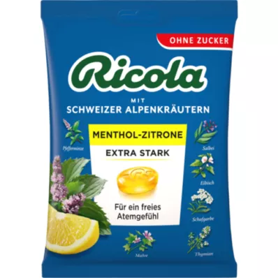 RICOLA o.Z.Beutel Menthol sitron ekstra sterk Bon. 75 g