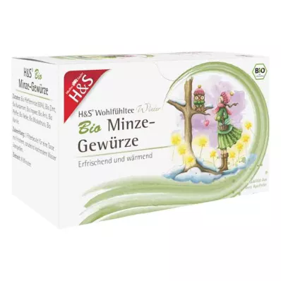 H&amp;S Winter Tea Økologisk Mynte Krydder Filterpose, 20X2,0 g