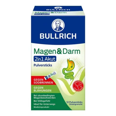 Bullrich Mage & Intestinal 2-i-1 akutte pulverpinner, 12 stk Bullrich Mage & Intestinal 2-i-1 akutte pulverpinner, 12 stk
