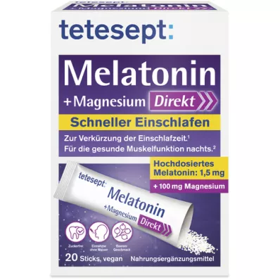 TETESEPT Melatonin + Magnesium Direct Sticks, 20 stk TETESEPT Melatonin + Magnesium Direct Sticks, 20 stk