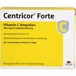 CENTRICOR Forte Vitamin C Amp. 200 mg/ml injeksjonsvæske, oppløsning, 5X5 ml