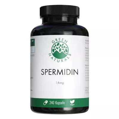 Green Naturals Spermidine 1,6 mg veganske kapsler, 240 stk Green Naturals Spermidine 1,6 mg veganske kapsler, 240 stk