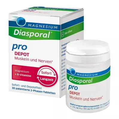 MAGNESIUM DIASPORAL pro B-Vit.DEPOT Musk.+Nerv.Tab, 30 stk MAGNESIUM DIASPORAL pro B-Vit.DEPOT Musk.+Nerv.Tab, 30 stk
