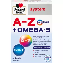 DOPPELHERZ A-Z+Omega-3 alt-i-ett-systemkapsler, 30 stk