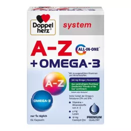 DOPPELHERZ A-Z+Omega-3 alt-i-ett-systemkapsler, 60 stk