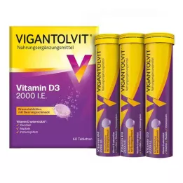 VIGANTOLVIT 2000 IE vitamin D3-brusetabletter, 60 stk