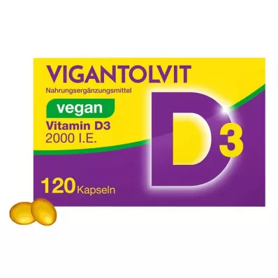 Vigantolvit 2000 IE vitamin D3 veganske myke kapsler, 120 stk Vigantolvit 2000 IE vitamin D3 veganske myke kapsler, 120 stk