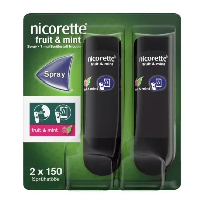 NICORETTE Frukt &amp; Mynte Spray 1 mg/spray NFC, 2 stk