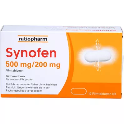 SYNOFEN 500 mg/200 mg filmdrasjerte tabletter, 10 stk