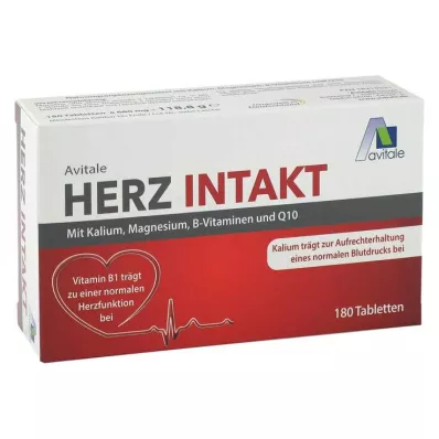 HERZ INTAKT med kalium+magnesium+B-vitaminer tbl, 180 stk HERZ INTAKT med kalium+magnesium+B-vitaminer tbl, 180 stk