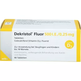 DEKRISTOL Fluor 500 I.E./0,25 mg tabletter, 90 stk