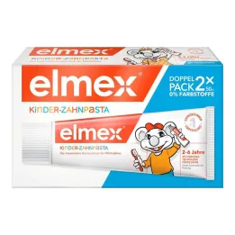 ELMEX Tannkrem for barn 2-6 år Duo Pack, 2X50 ml