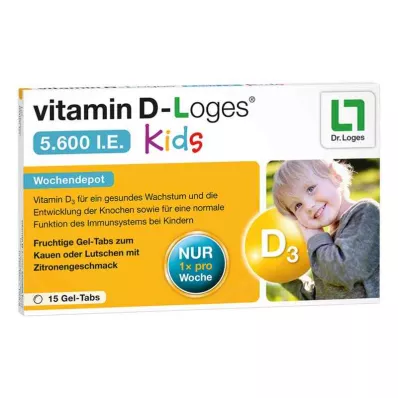 vitamin D-Loges 5600 internasjonale enheter ukentlig depot for barn (15 stk) vitamin D-Loges 5600 internasjonale enheter ukentlig depot for barn (15 stk)