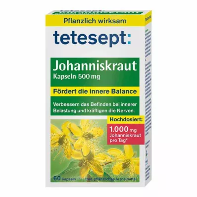 Tetesept Johannesurt 500 mg kapsler, 60 stk Tetesept Johannesurt 500 mg kapsler, 60 stk