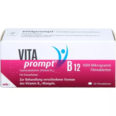 VITAPROMPT 1000 mikrogram filmdrasjerte tabletter, 50 stk