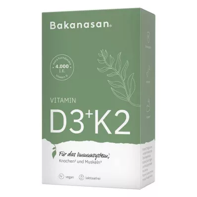 BAKANASAN Vitamin D3+K2-kapsler, 60 kapsler BAKANASAN Vitamin D3+K2-kapsler, 60 kapsler