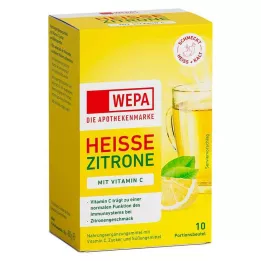 WEPA varm sitron+vitamin C-pulver, 10X10 g