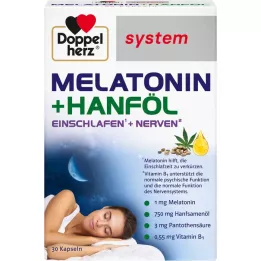 DOPPELHERZ Systemkapsler med melatonin og hampolje, 30 stk